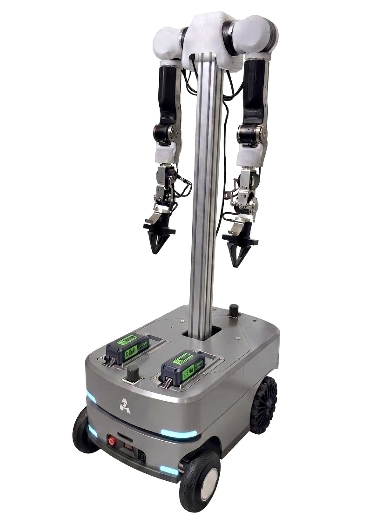 Yuri Mobile — bimanual OpenArm+ arms on the wheeled OpenBase platform